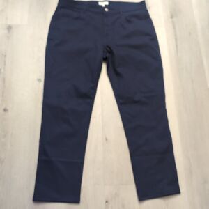 Peter Millar Eb66 Pants Mens 36 Navy Classic Fit Pocket Crown Symbol Peter EB66